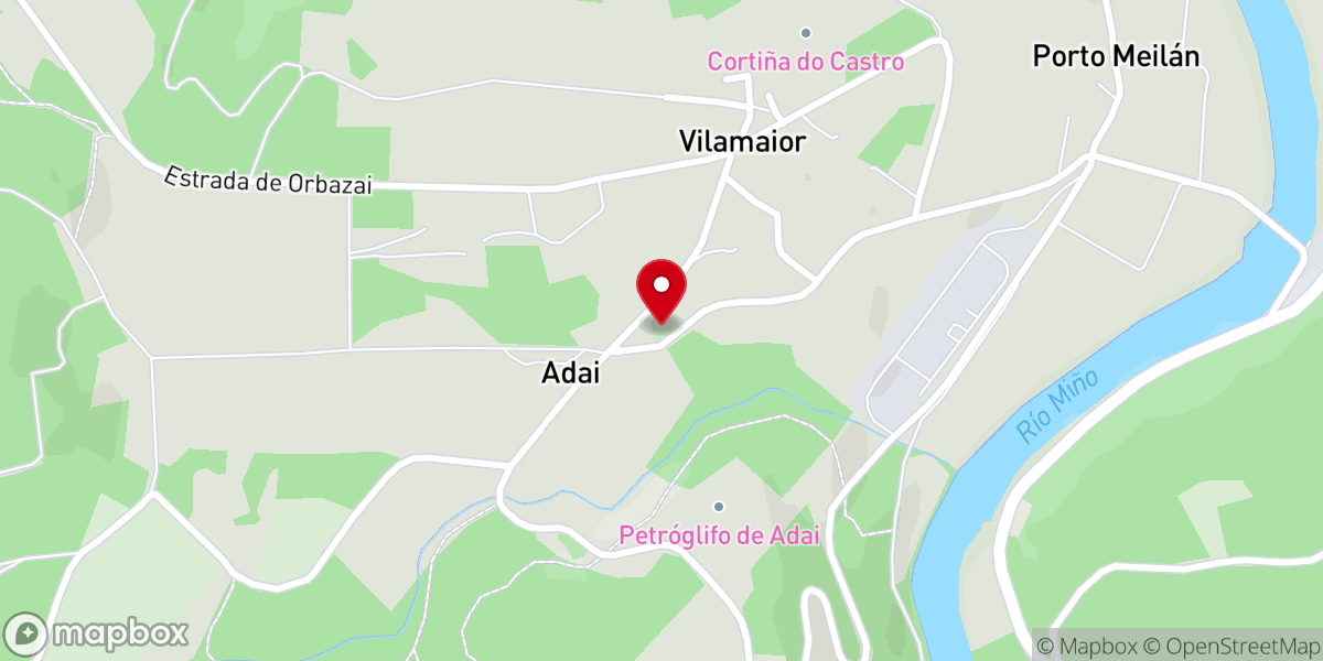 Map showing location of Iglesia de Santa Maria Magdalena de Adai