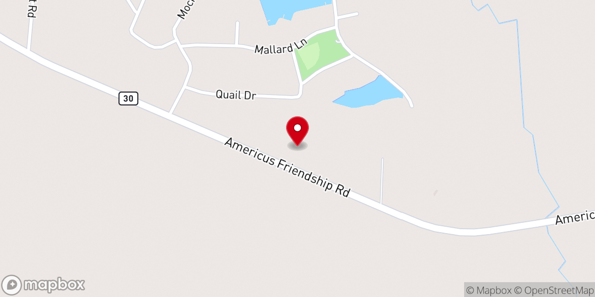 Map showing location of Life Point Church (Church of God)
