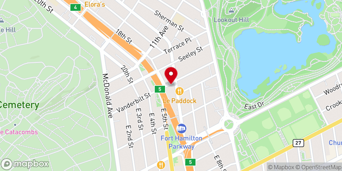 Map showing location of JCC Brooklyn - summer camp, preschool and childcare