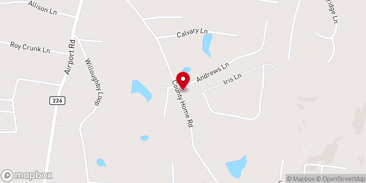 Map showing location of Olivet Pentecostal Church