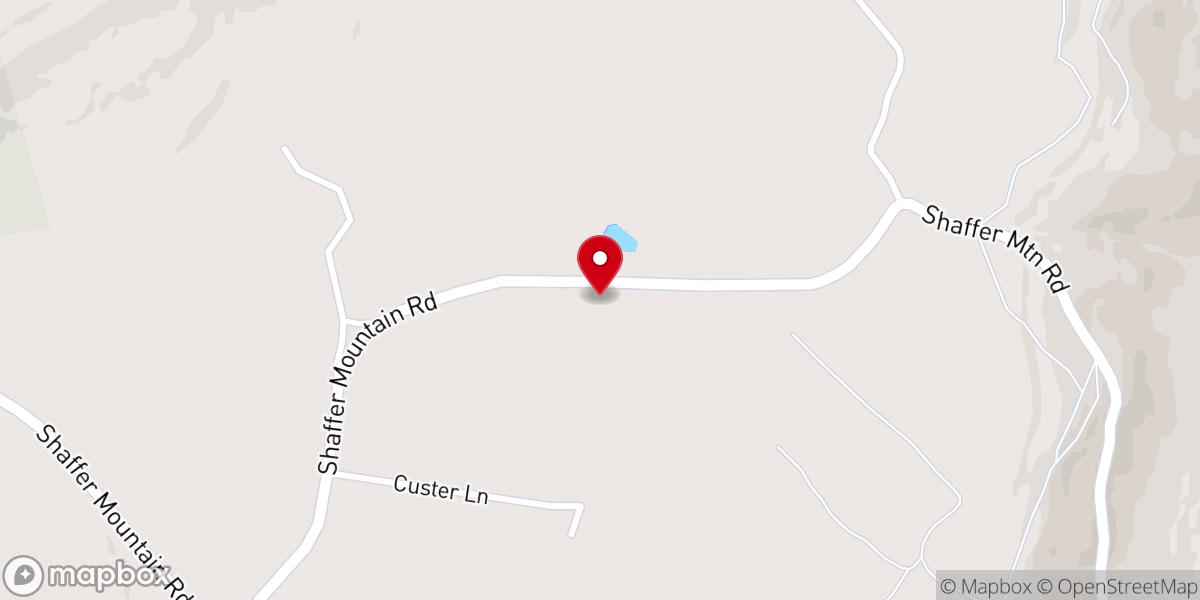 Map showing location of Mountain Calvary Church