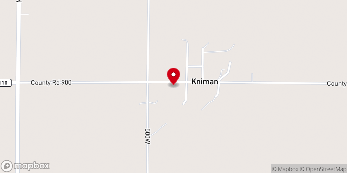 Map showing location of Kniman United Methodist Church