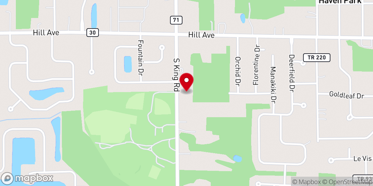 Map showing location of Payne Memorial Church