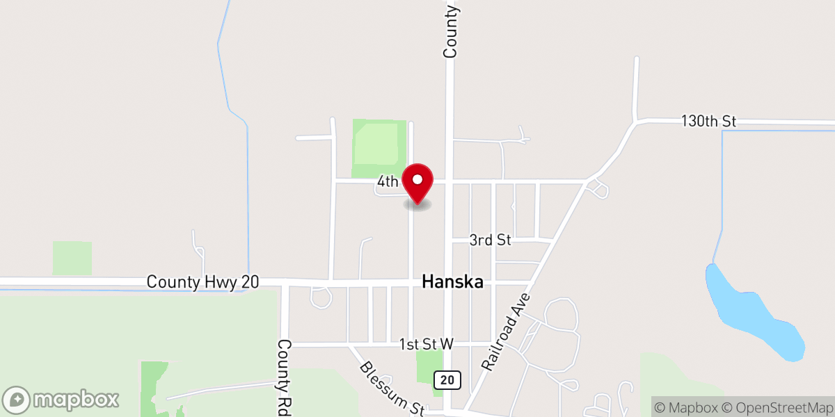 Map showing location of Zion Lutheran Church Parsonage