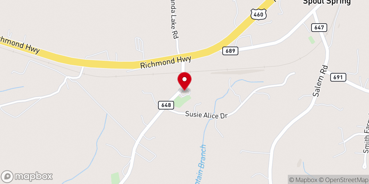 Map showing location of Mt Shiloh Baptist Church