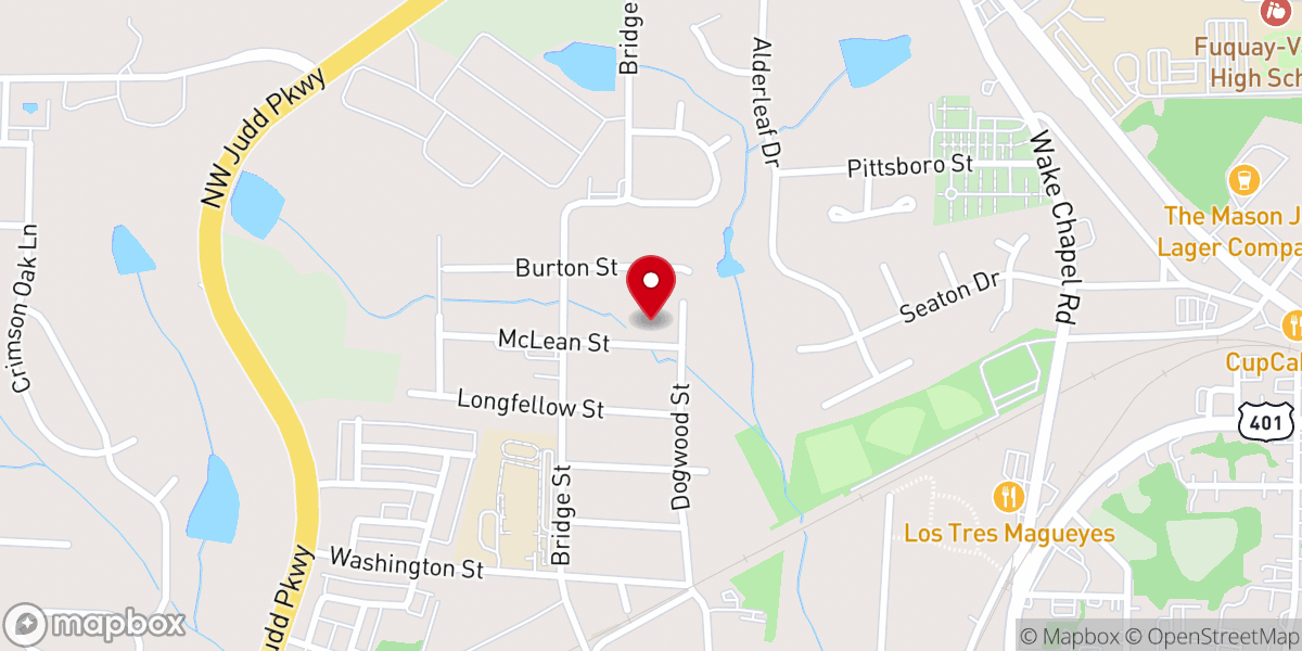 Map showing location of Pine Acres Community Center