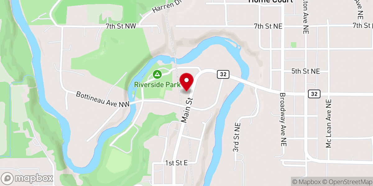 Map showing location of Presbyterian Church