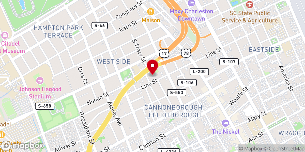 Map showing location of Calvary Episcopal Church