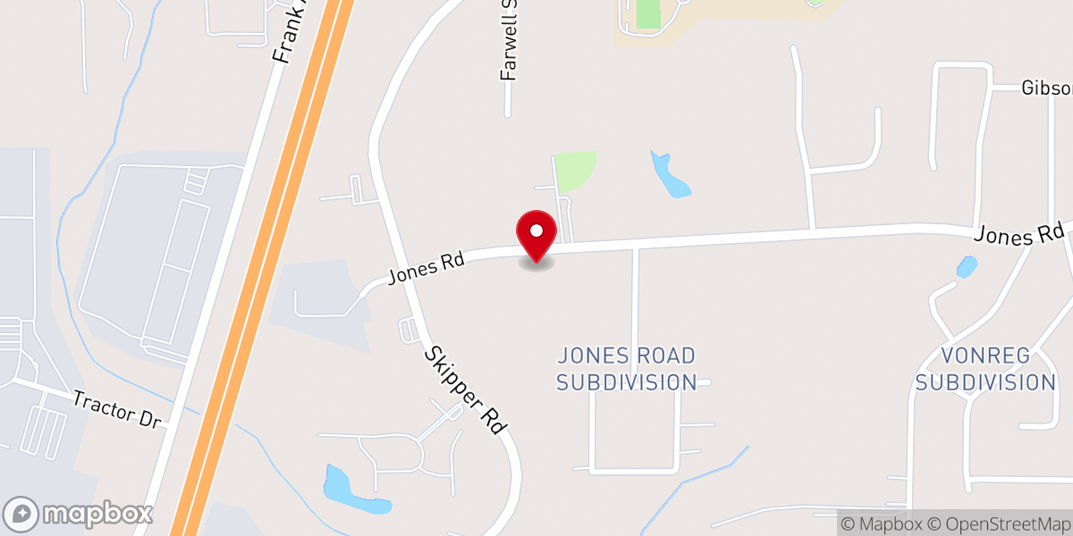 Map showing location of Macon Worship Center