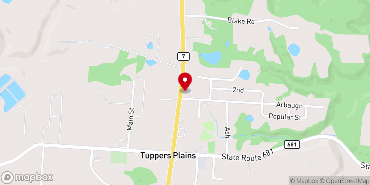 Map showing location of St Paul's United Methodist Church