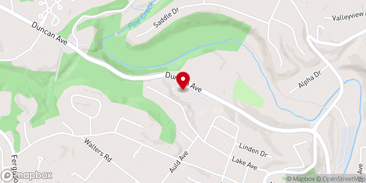 Map showing location of Allison Park Church - Central Ministries Office