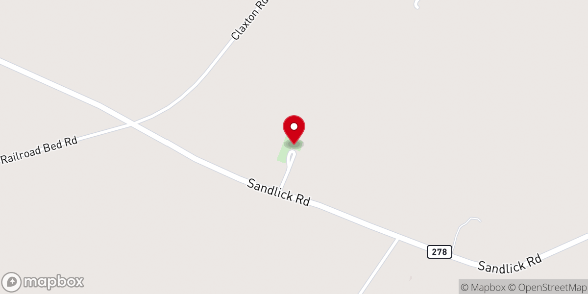 Map showing location of Lebanon Missionary Baptist Church