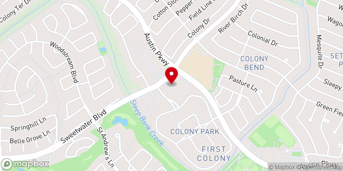 Map showing location of Ave Maria Parish Life Center
