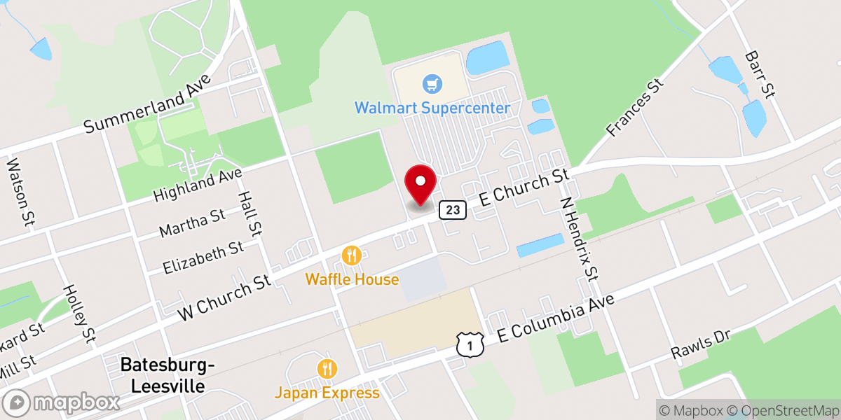 Map showing location of TitleMax Title Secured Loans