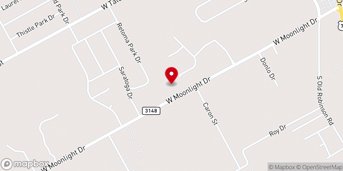 Map showing location of Moonlight Drive Fellowship Church