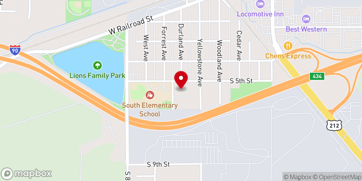 Map showing location of First Congregational Church of Laurel