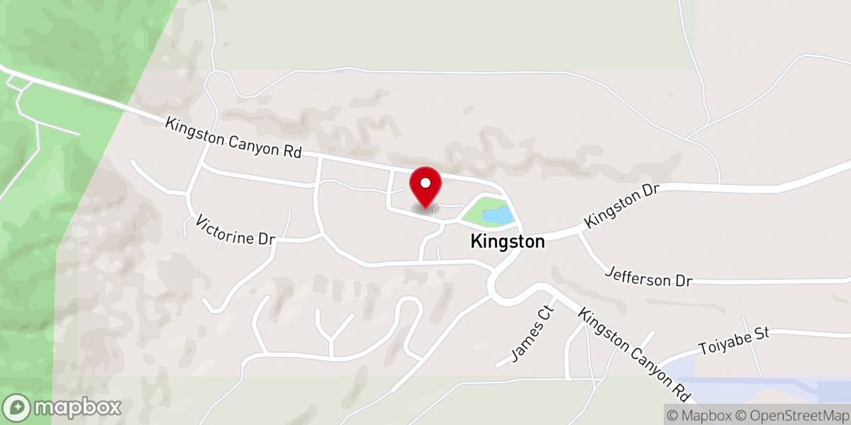 Map showing location of Kingston Village Baptist Church