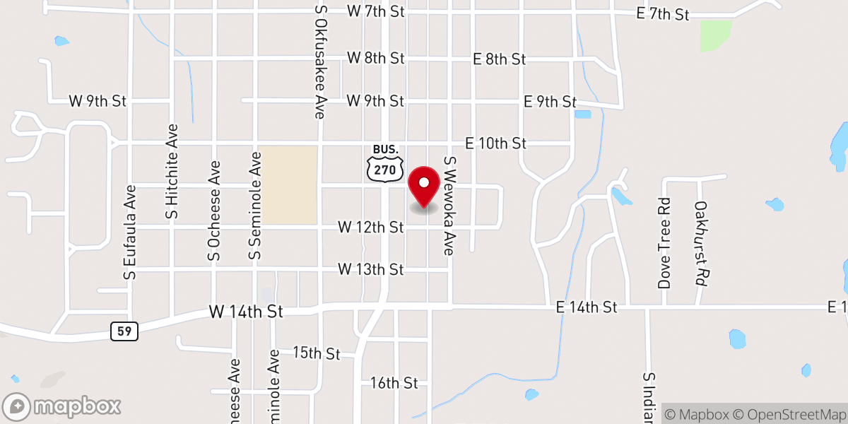 Map showing location of New Life Church