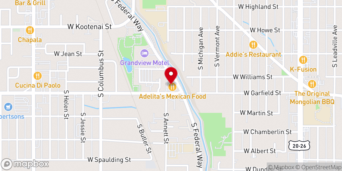 Map showing location of First Pentecostal Church of Boise