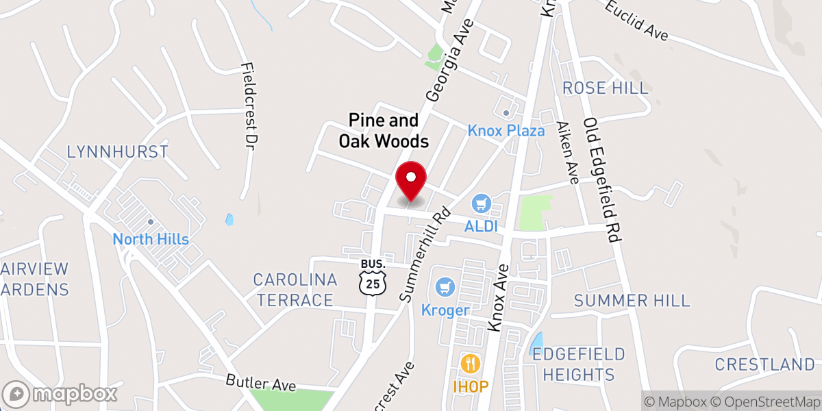 Map showing location of Full Life COGIC