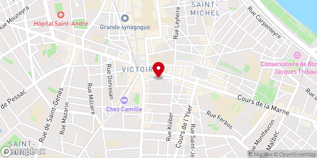 Map showing location of Centre d'Accueil Universel - Bordeaux