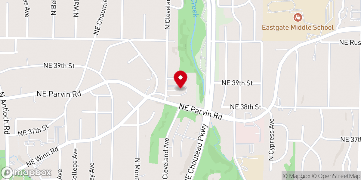 Map showing location of Immanuel Presbyterian Church