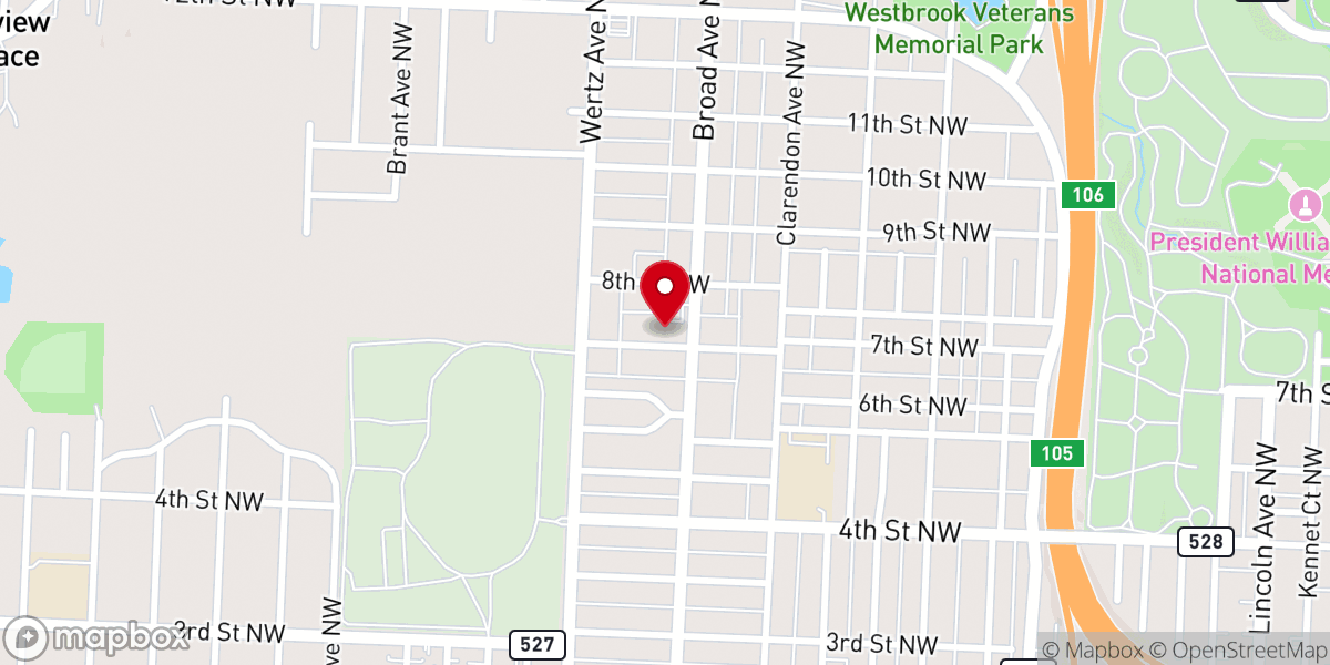 Map showing location of The Living Word Christian Fellowship Church