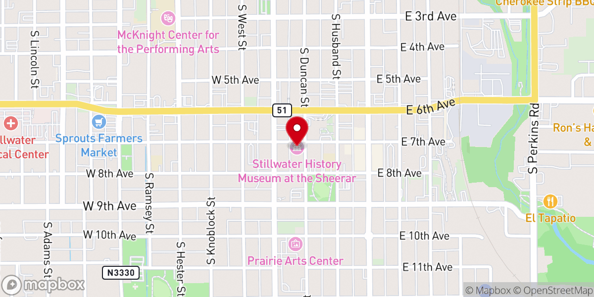 Map showing location of Center Church