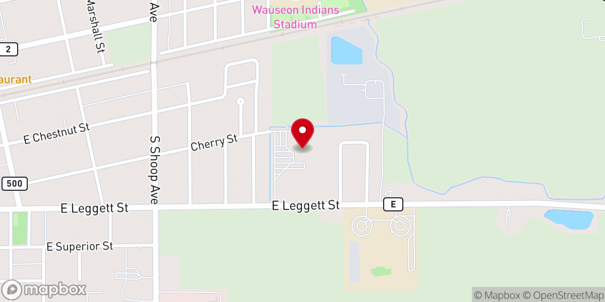 Map showing location of Crossroads Evangelical Church