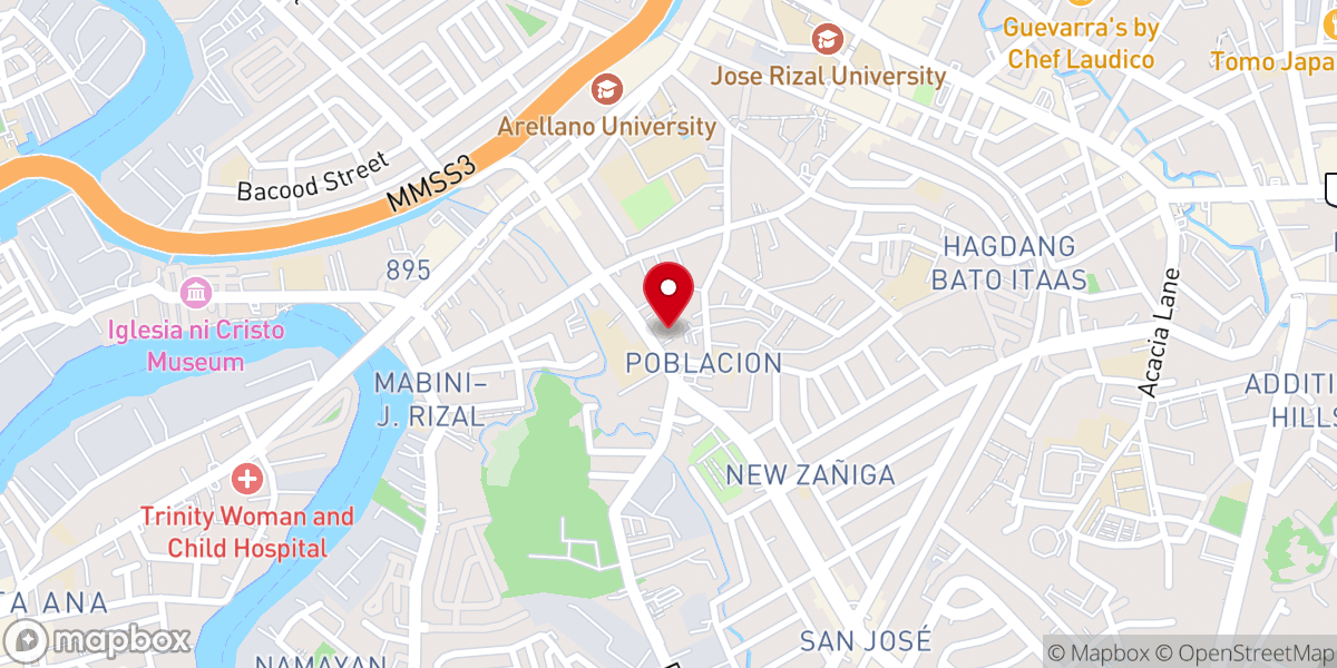Map showing location of Cathedral of the Holy Child - IFI Mandaluyong City