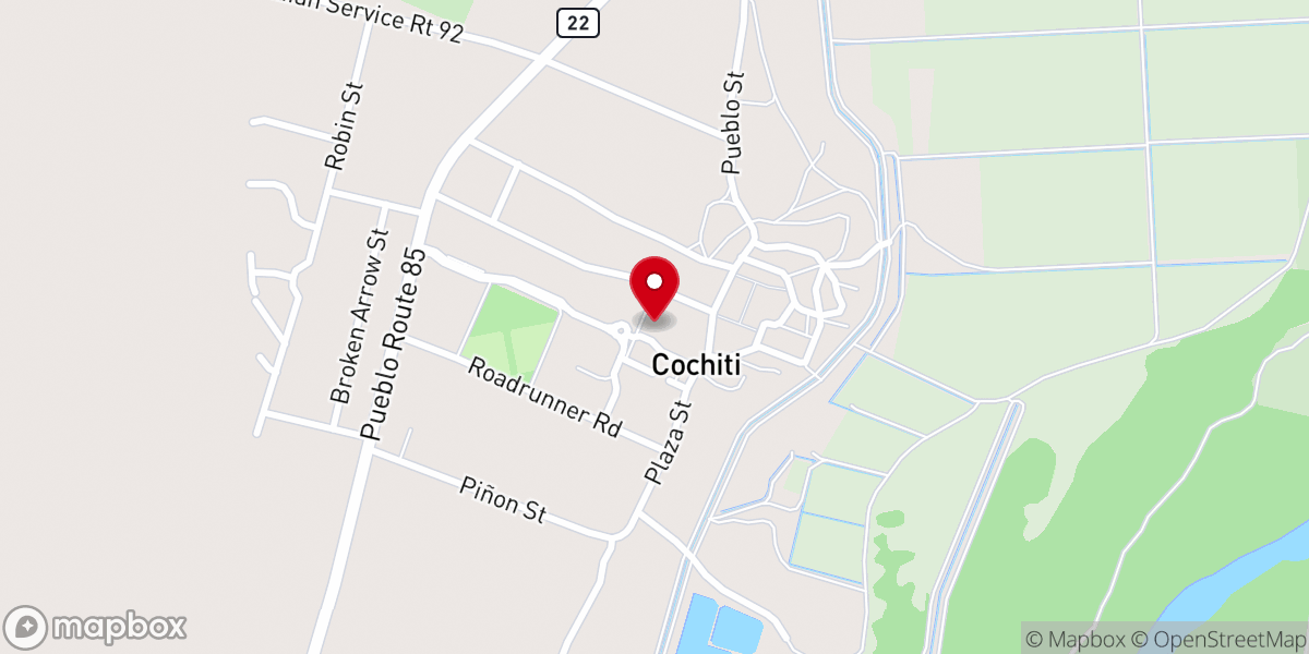 Map showing location of Pueblo of Cochiti