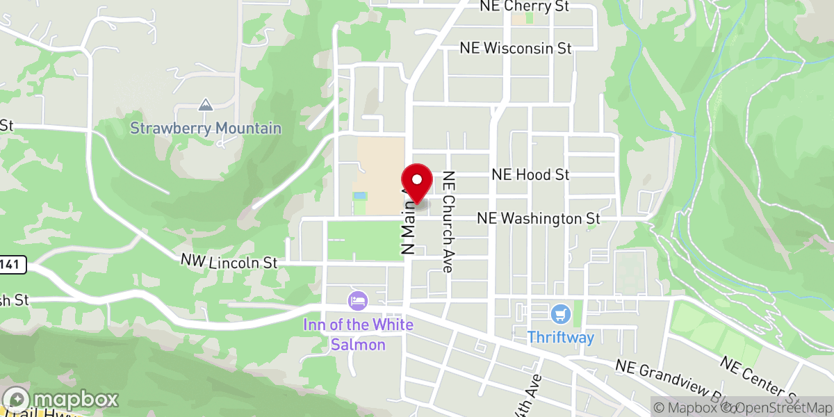 Map showing location of United Methodist Church