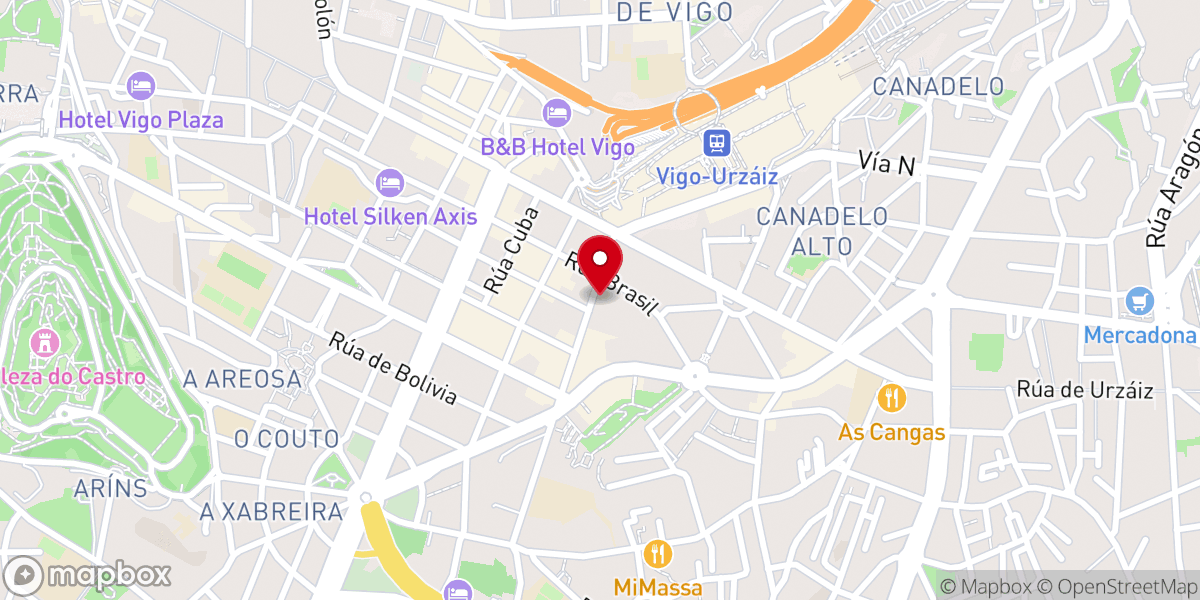 Map showing location of Iglesia de los Padres Capuchinos