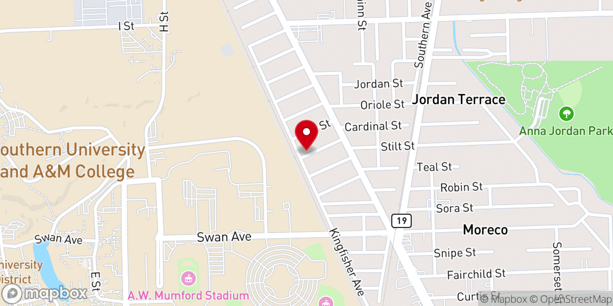Map showing location of Truevine Baptist Church