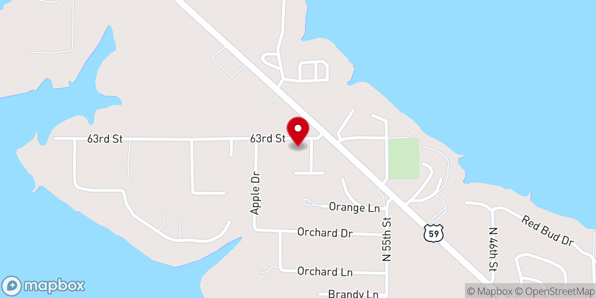 Map showing location of Northeastern Baptist Association