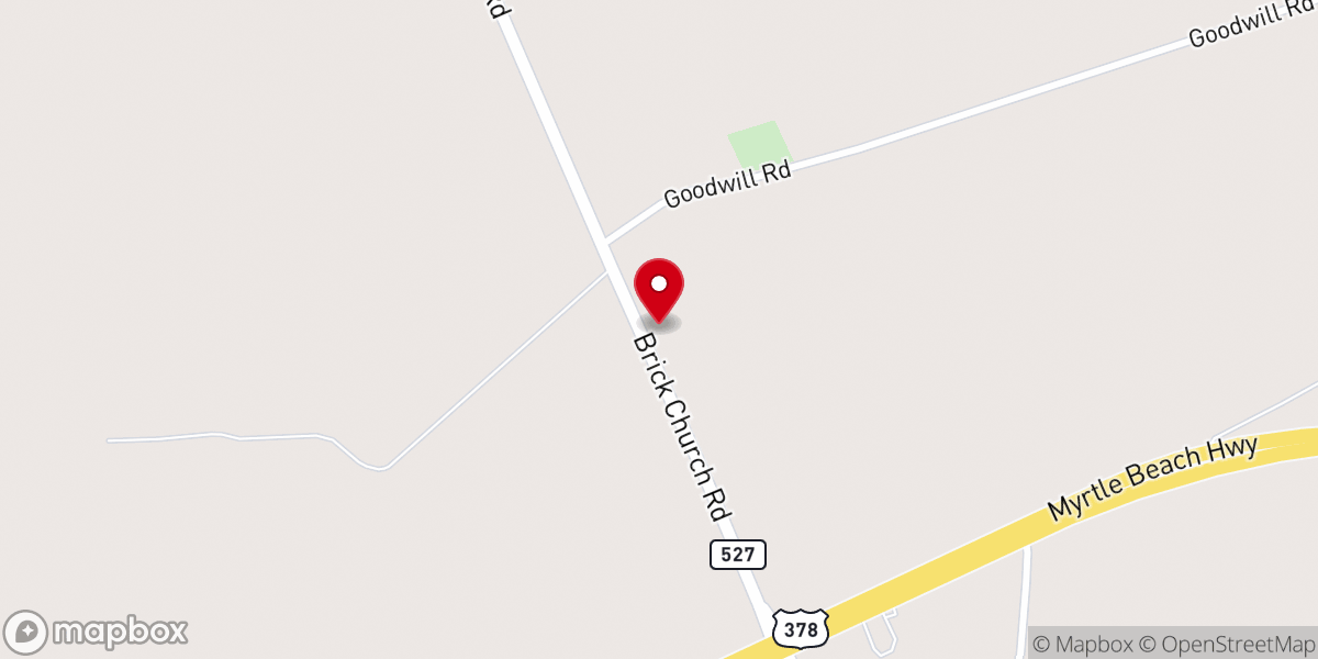 Map showing location of Goodwill Church