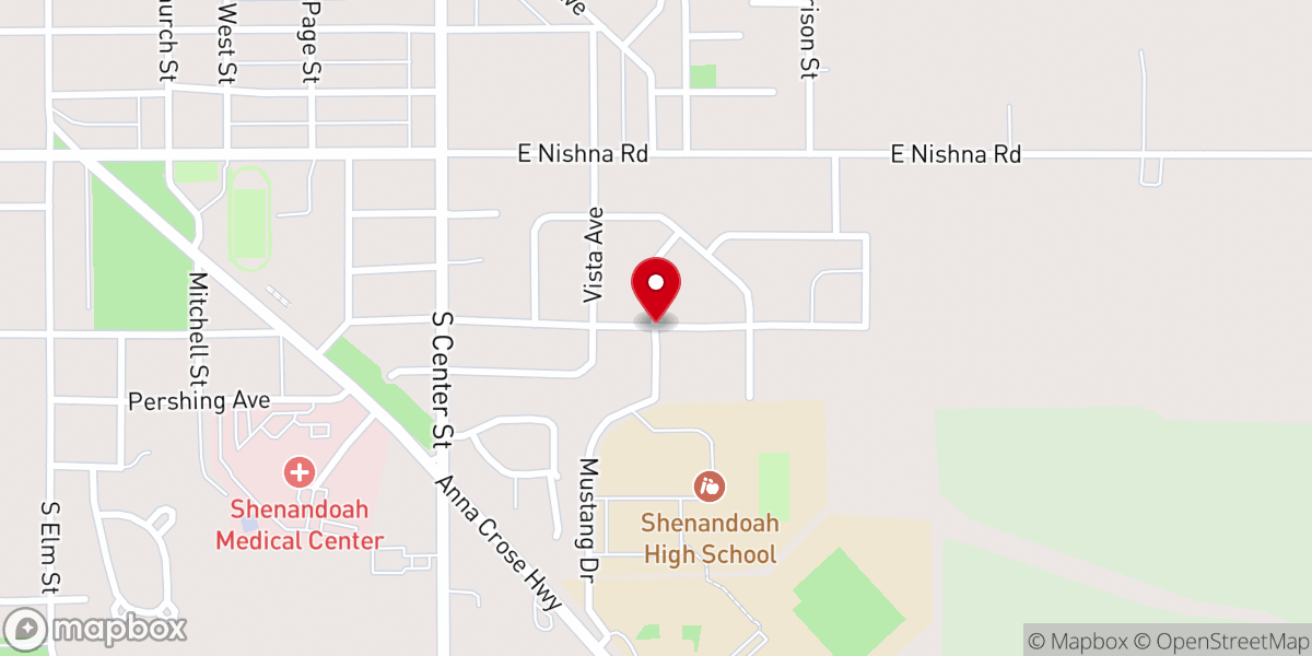 Map showing location of Shenandoah