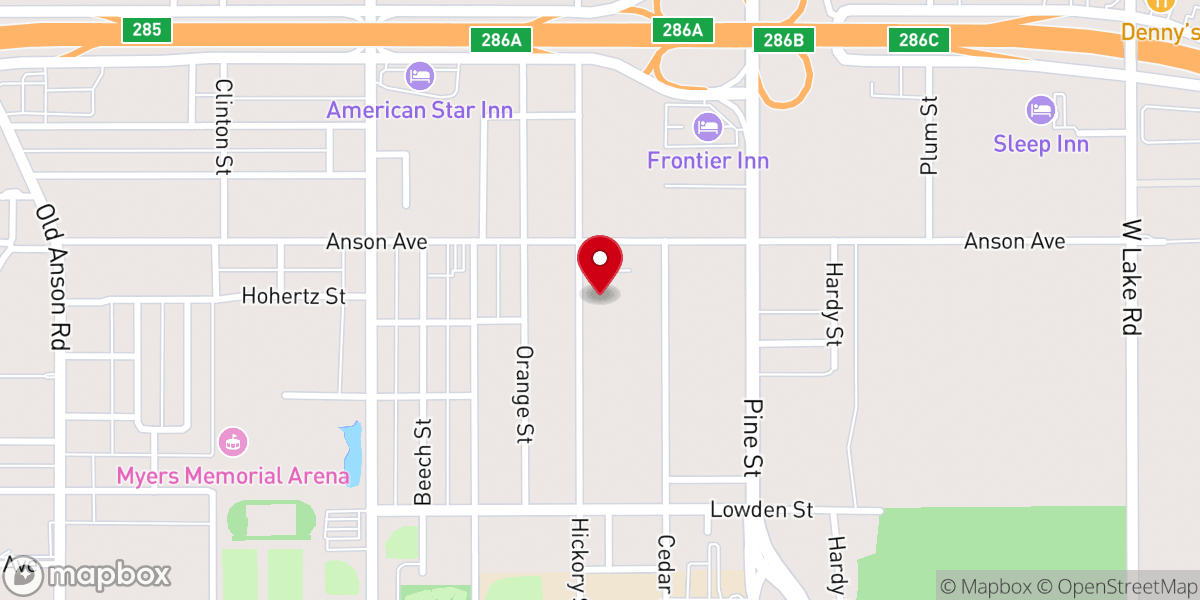 Map showing location of Apostolic Assembly House of Restoration