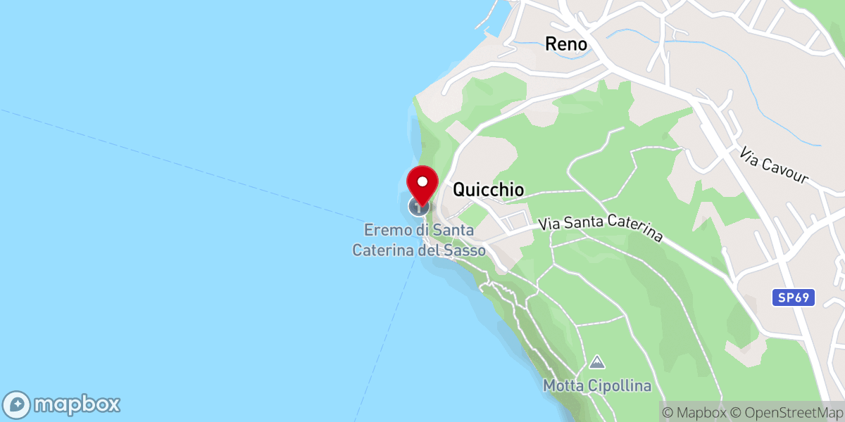 Map showing location of Eremo di Santa Caterina del Sasso