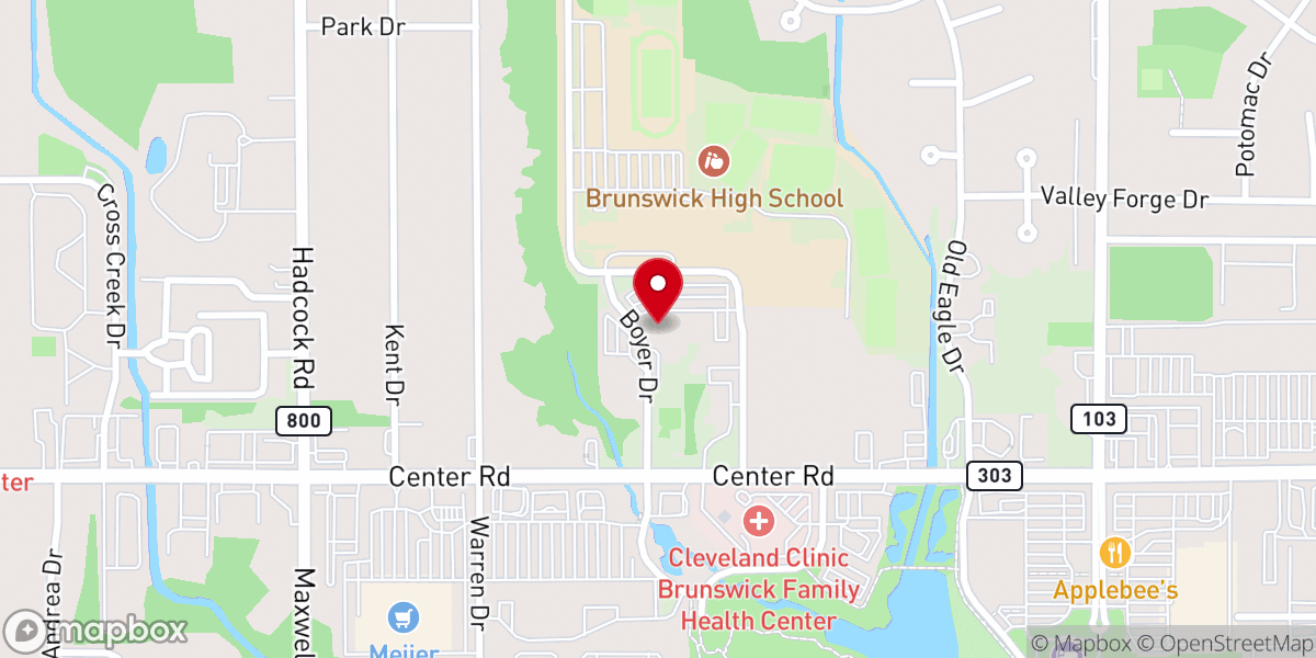 Map showing location of Brunswick Recreation & Fitness Center
