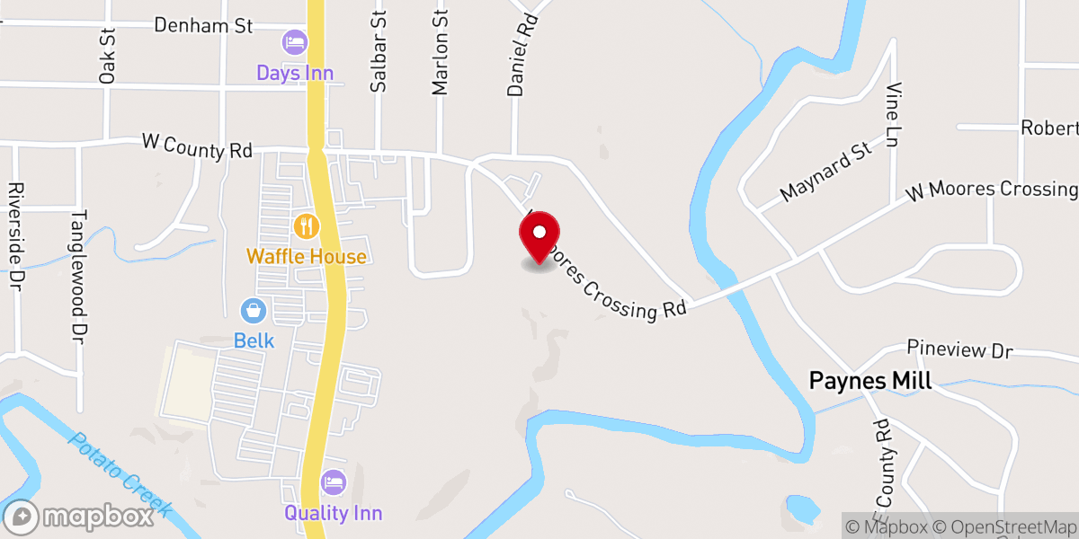 Map showing location of Northside Christian Church