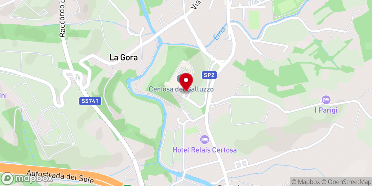 Map showing location of Certosa di Firenze