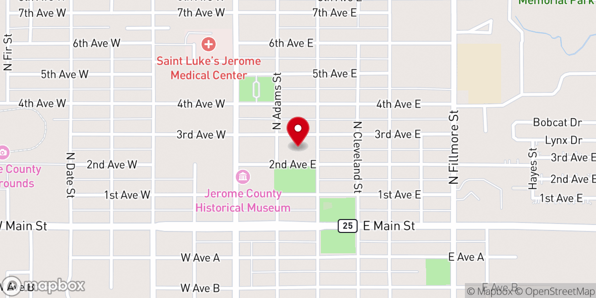 Map showing location of Saint Jerome Community Kitchen - Food Distribution Center