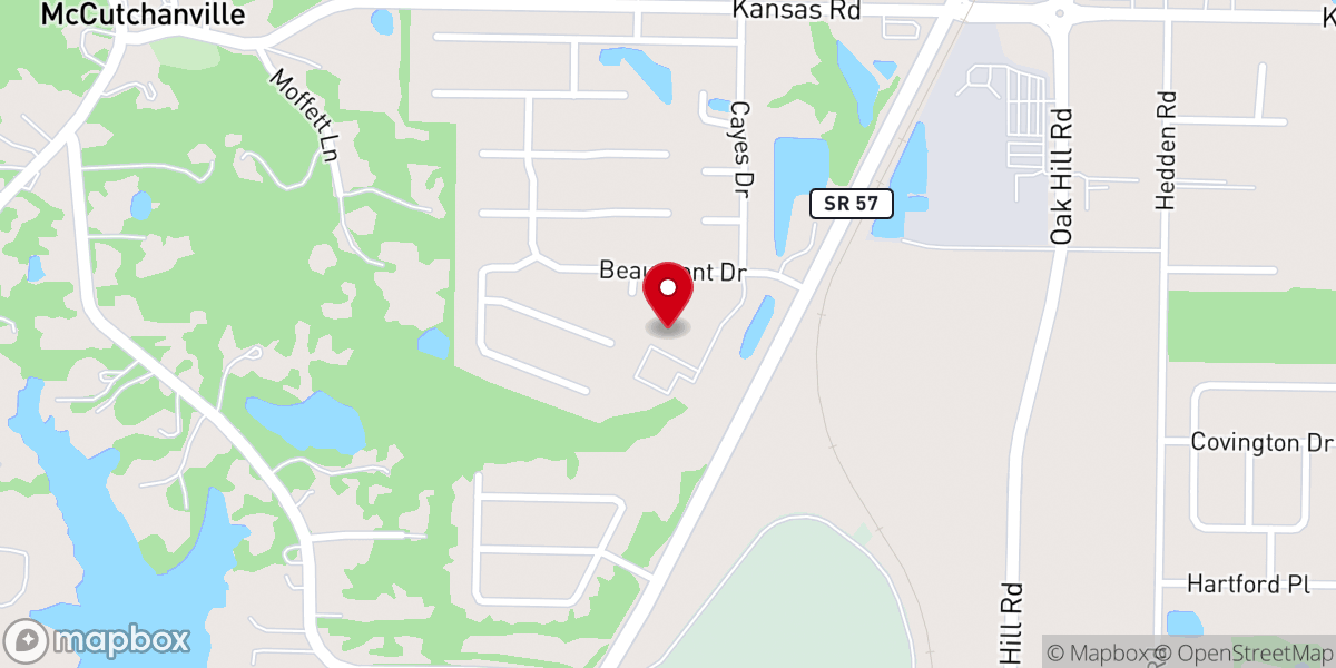 Map showing location of First Christian Church