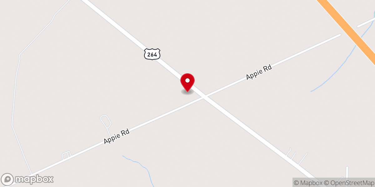 Map showing location of New Life Holiness Church