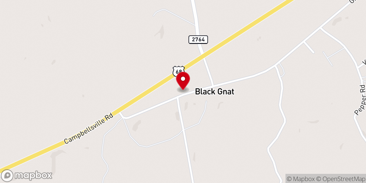 Map showing location of Beech Grove Baptist Church