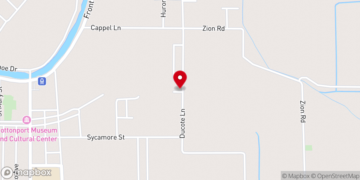 Map showing location of Jerusalem Missionary Baptist Church