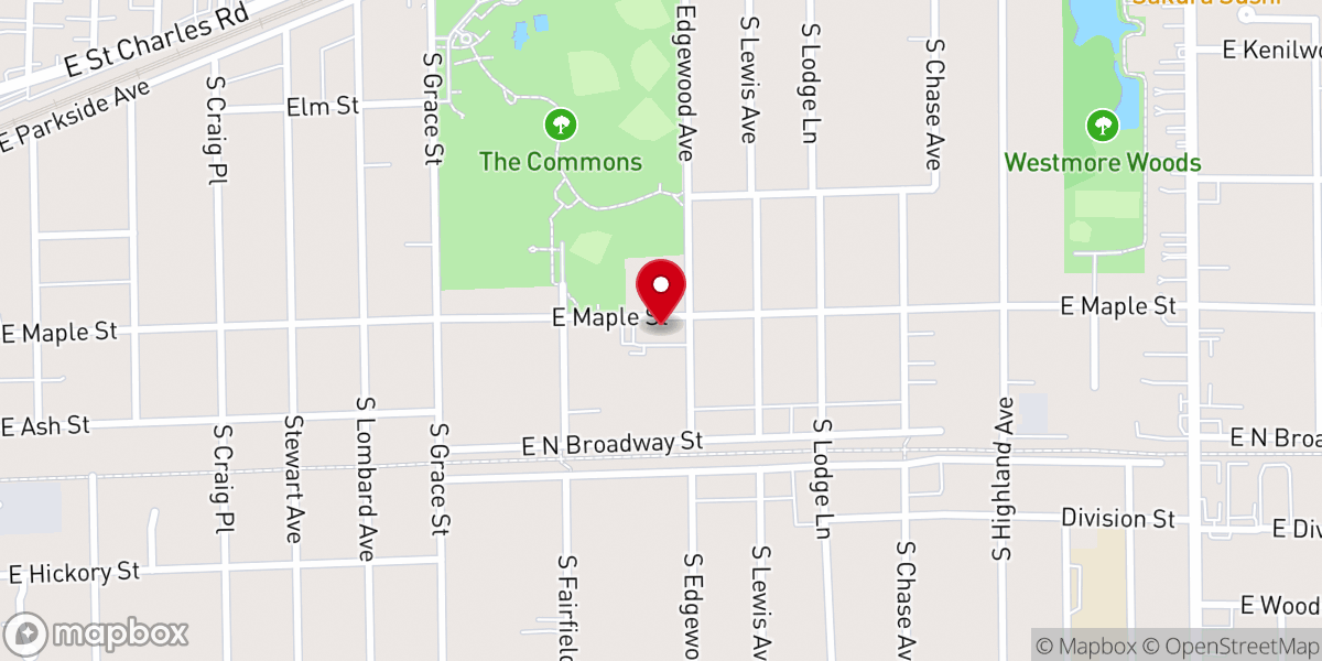 Map showing location of Lombard Seventh-day Adventist Church