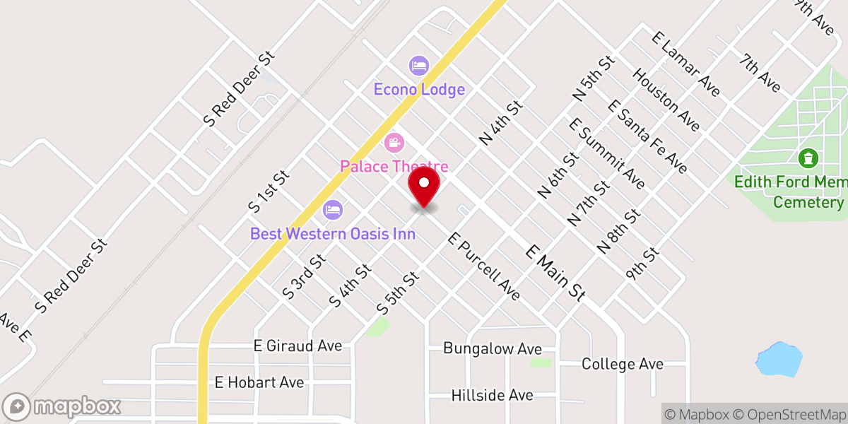 Map showing location of Methodist Parsonage