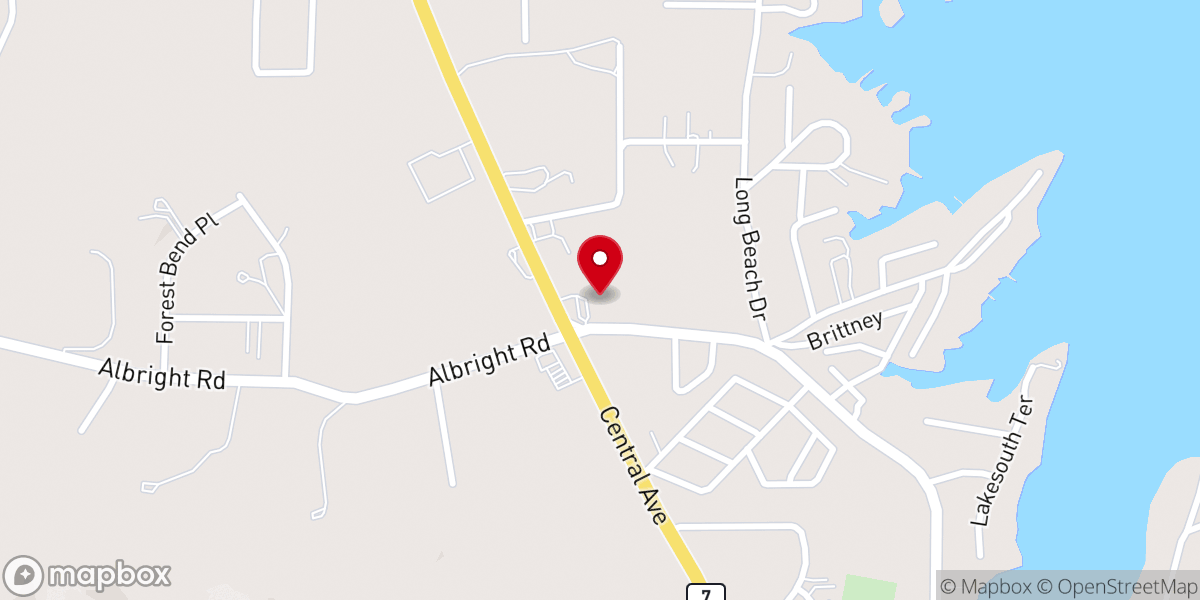 Map showing location of Lake Hamilton Baptist Church